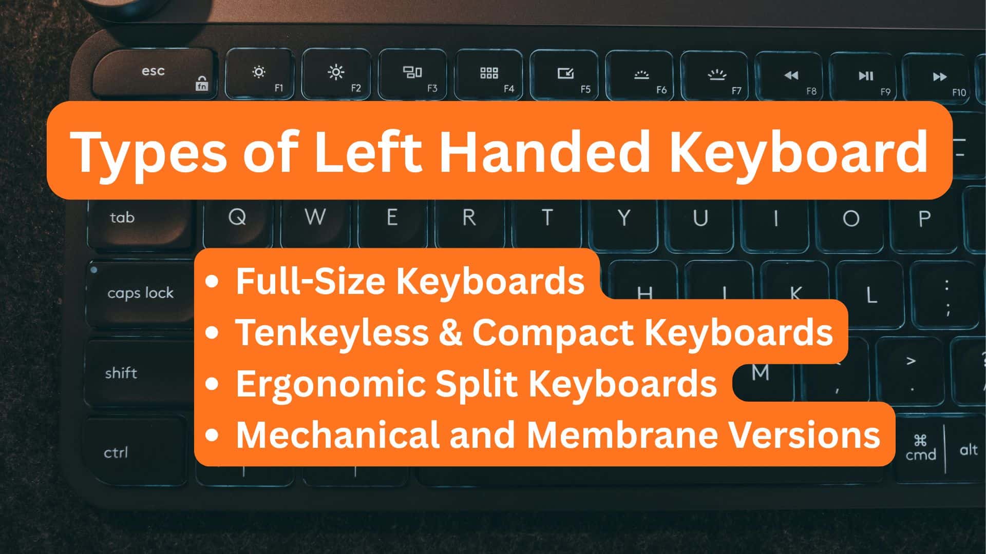 types of Left-Handed Keyboard